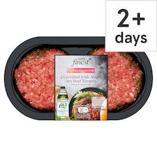 Tesco Finest 2 5Oz Gar/Hrb Edge Beef Burgers 284G