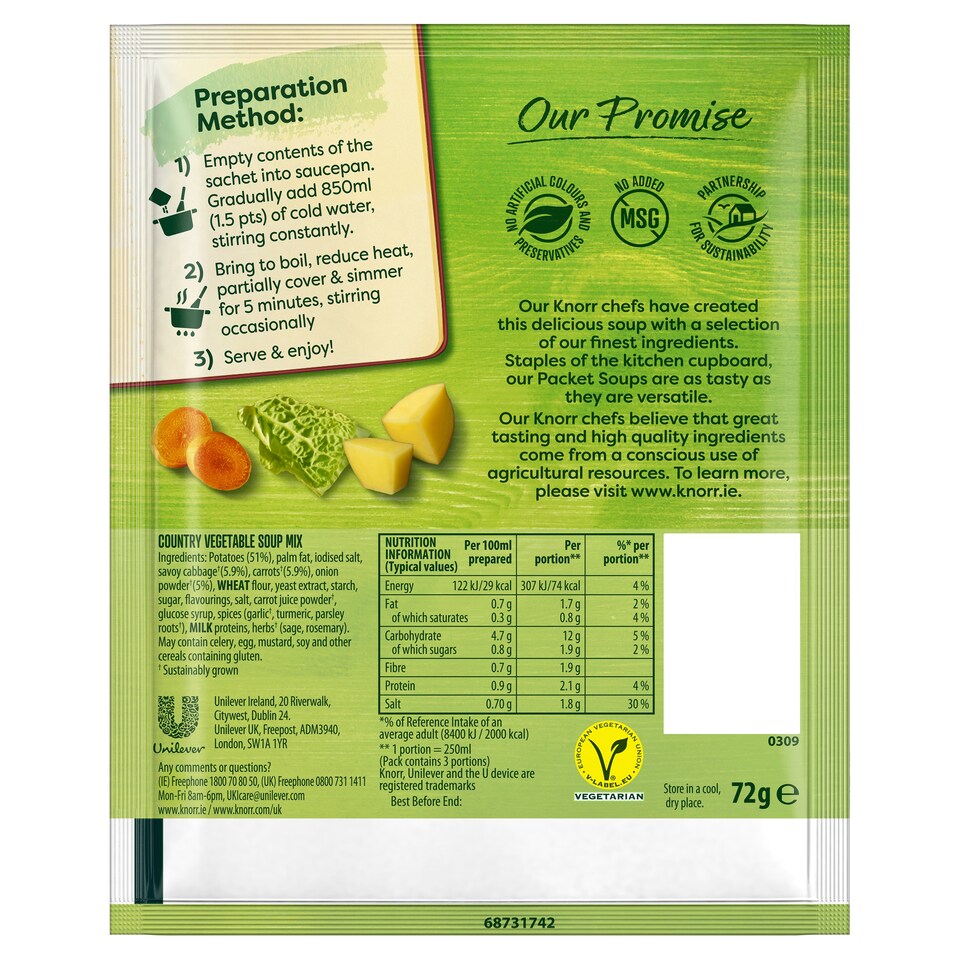 image 1 of Knorr Country Vegetable Soup 72G