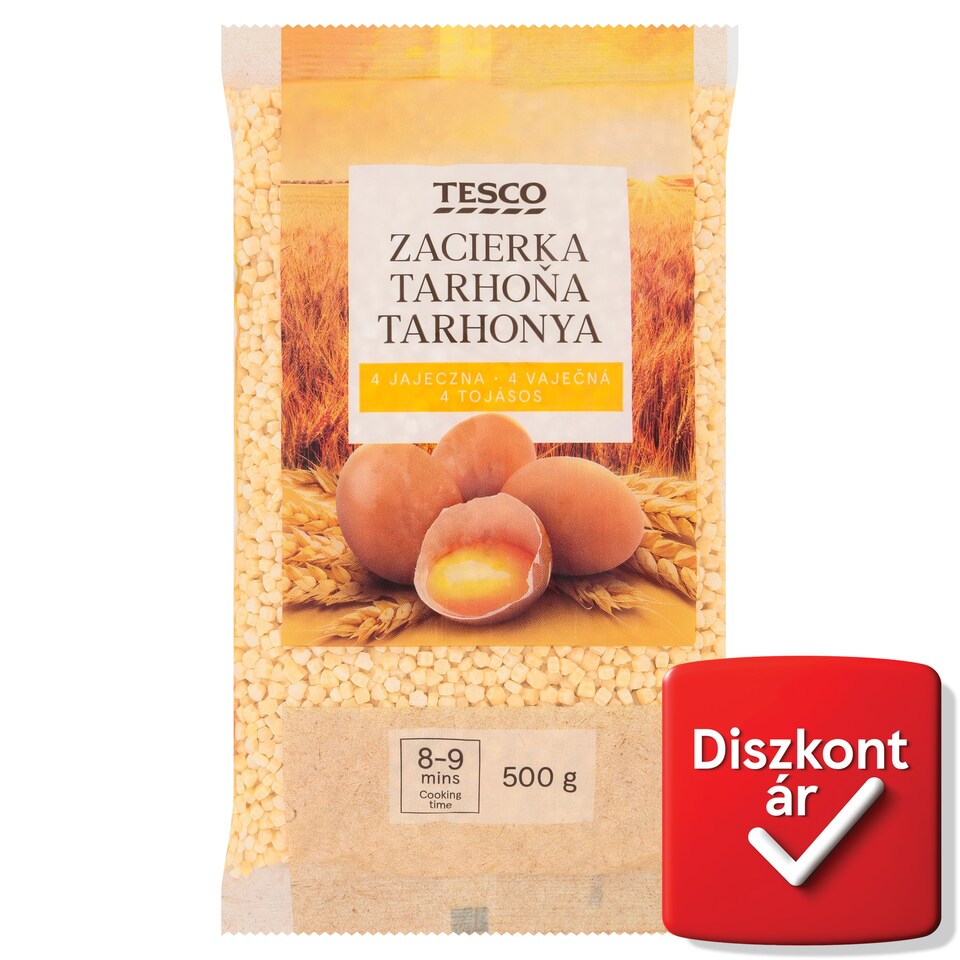 Tesco tarhonya 4 tojásos száraztészta 500 g