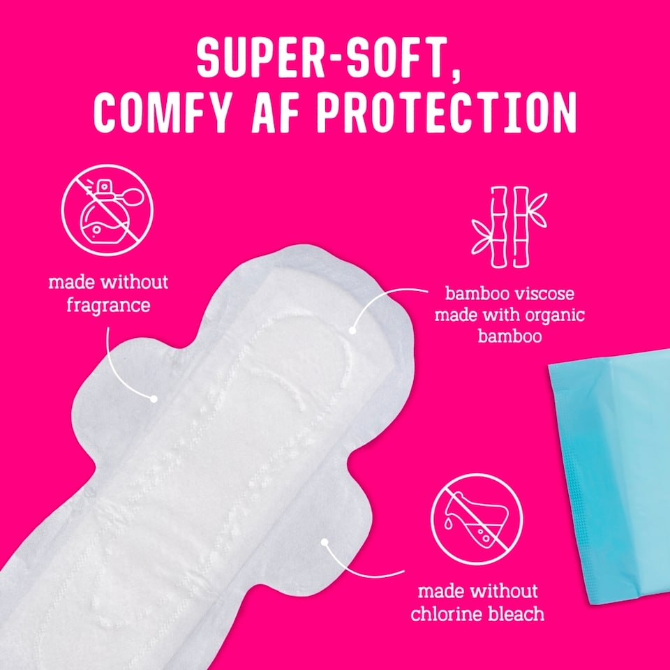 image 1 of Flo Bamboo Winged & Ultra Thin Night Pads x14