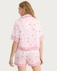 image 3 of F&F CoolEase™ Satin Fruit Print Shirt and Shorts Pyjama Set in Multi Pink
