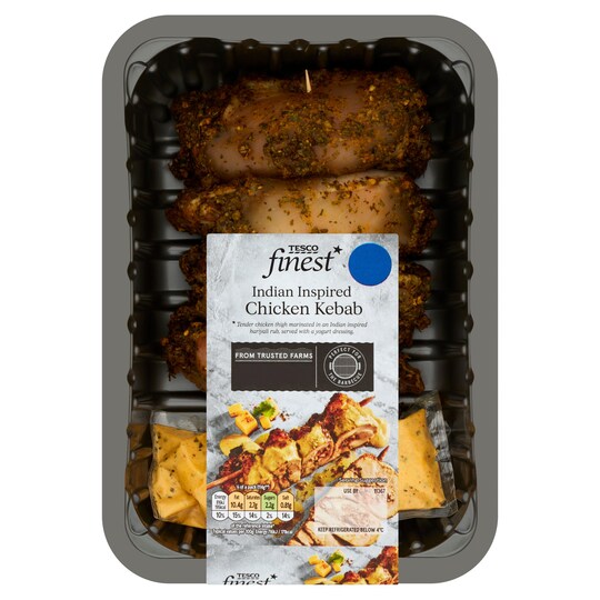 Tesco Finest Indian Inspired Chicken King Kebab 585G Tesco Groceries