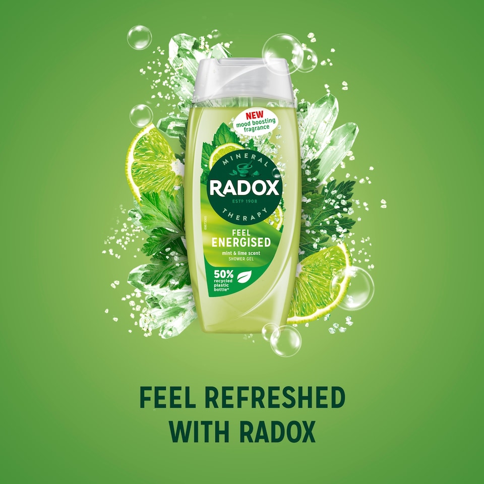 image 1 of Radox Mint & Lime Feel Energised Shower Gel 225ml