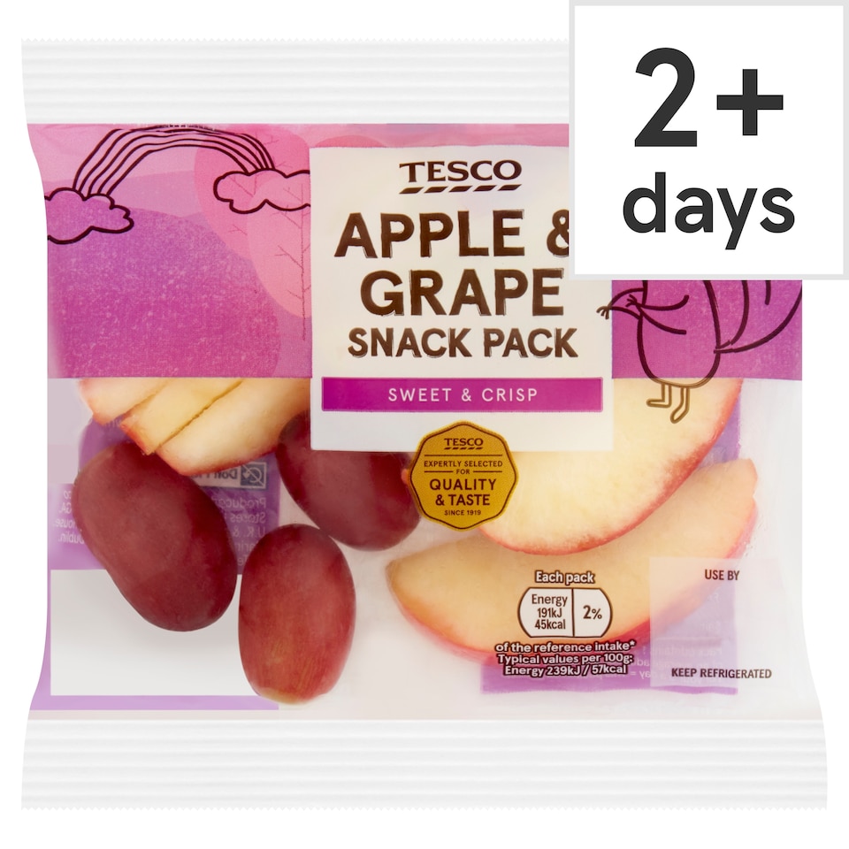 Tesco Apple & Grape Snack Pack 80G