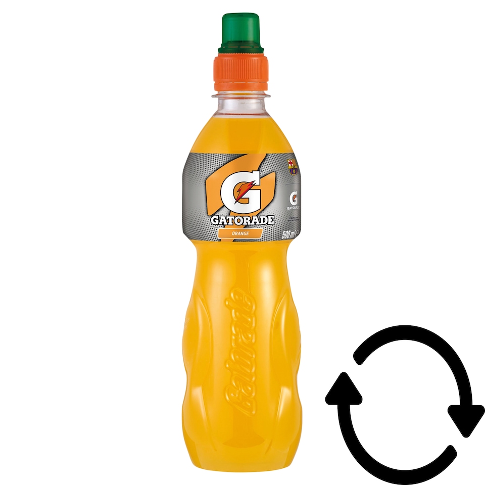 Gatorade Non-Carbonated Orange-Flavoured Sports Drink with Sugar and Sweeteners 500 ml