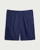 image 4 of The F&F Edit Cotton Rich Pleated Shorts in Blue