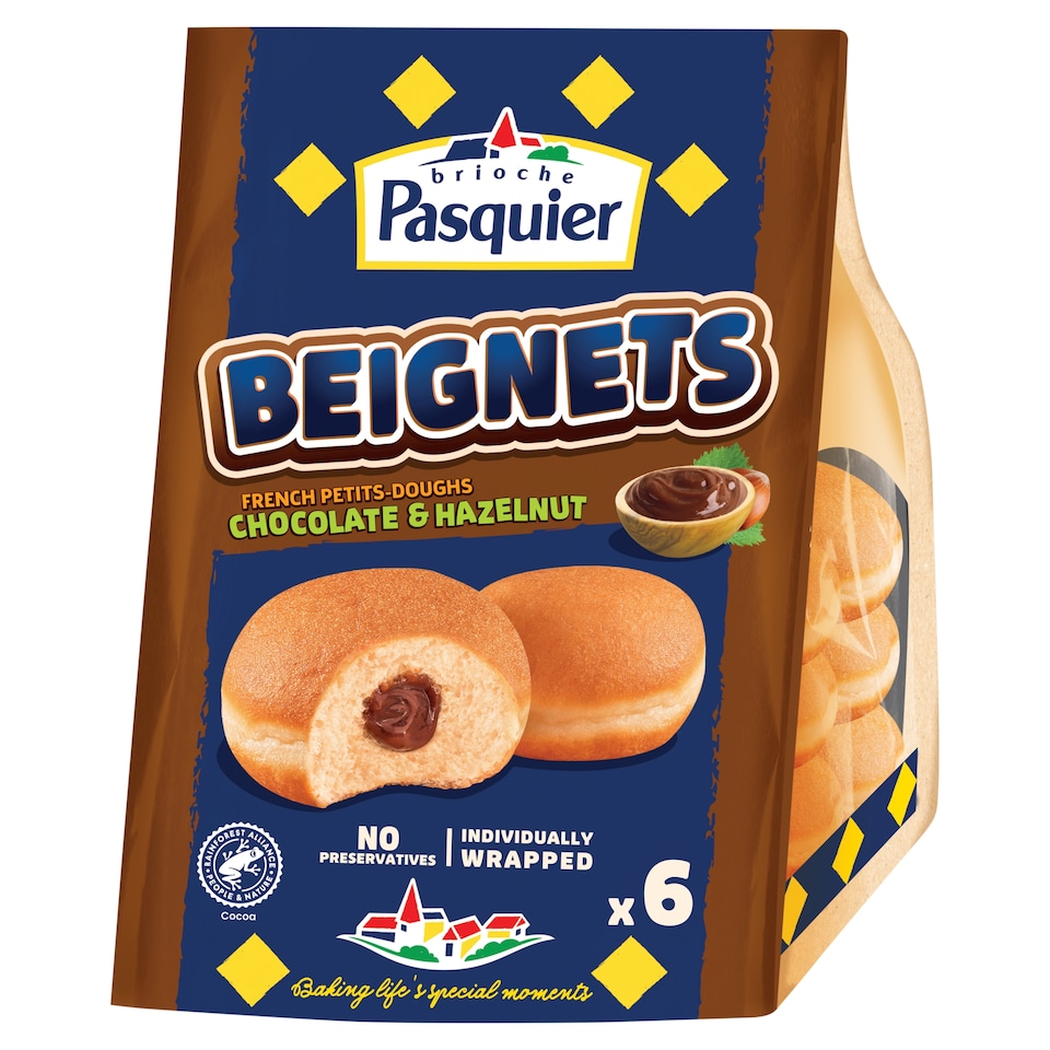Brioche Pasquier 6 Beignets Chocolate & Hazelnut 270g