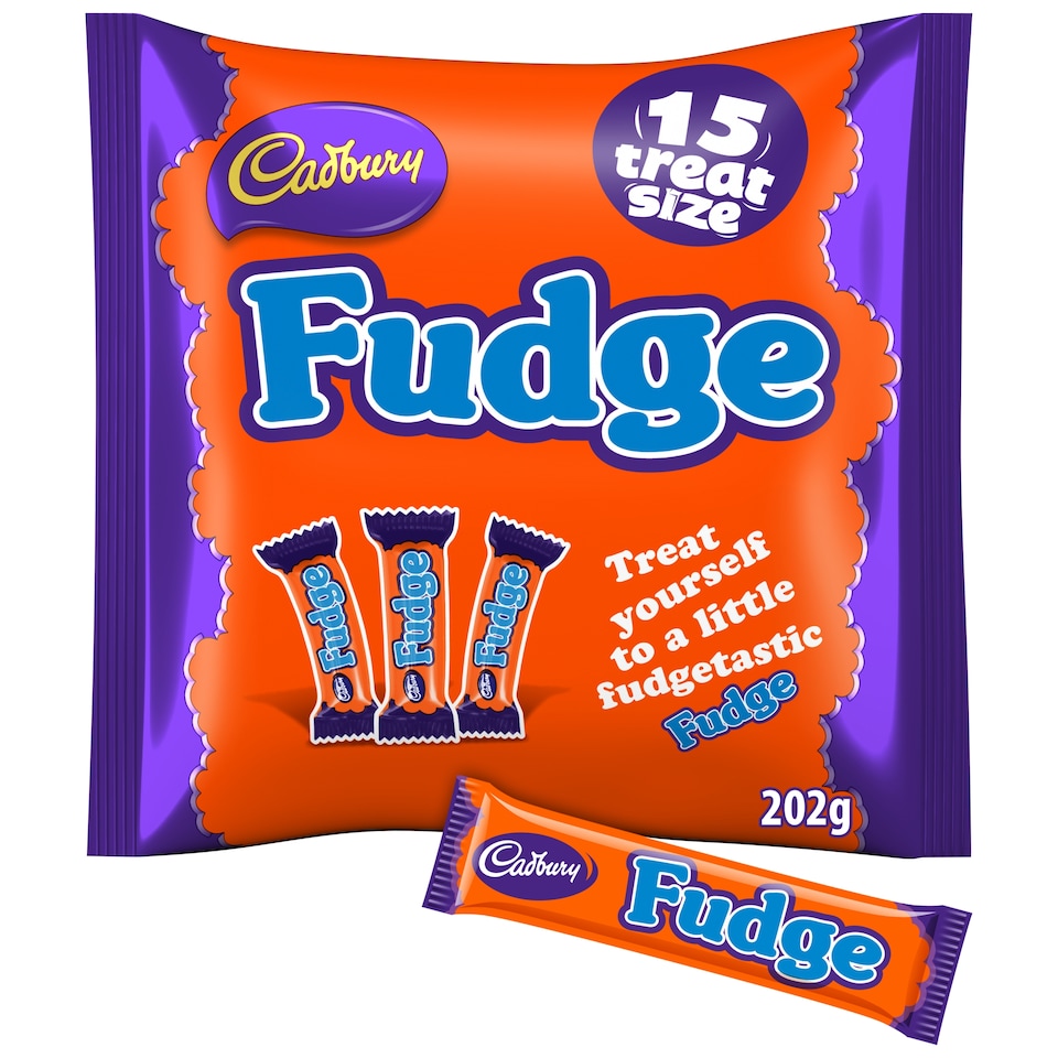 Cadbury Fudge Treat Size Chocolate Bars Multipack 1 X 202g