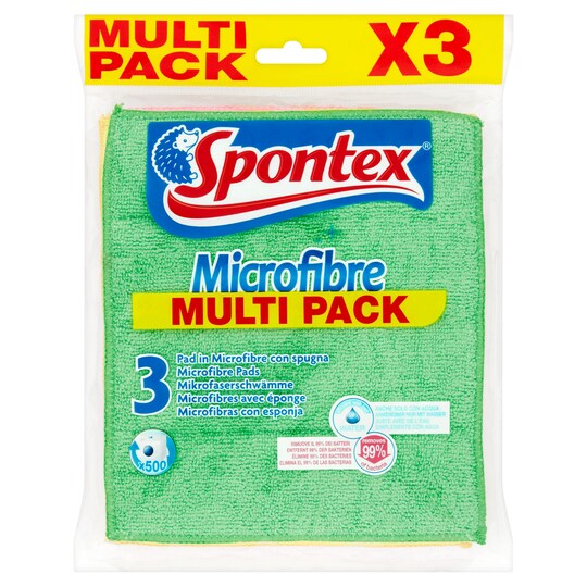 Spontex Microfibre Pads 3 Pack Tesco Groceries