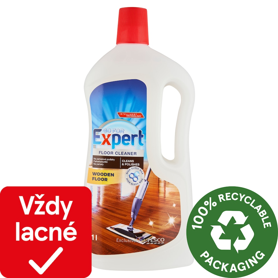 Go for Expert Čistiaci prostriedok na parkety s obsahom vosku 1 l