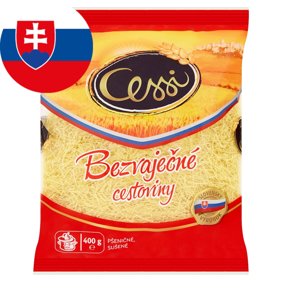 Cessi Bezvaječné cestoviny pšeničné, sušené niťovky 400 g