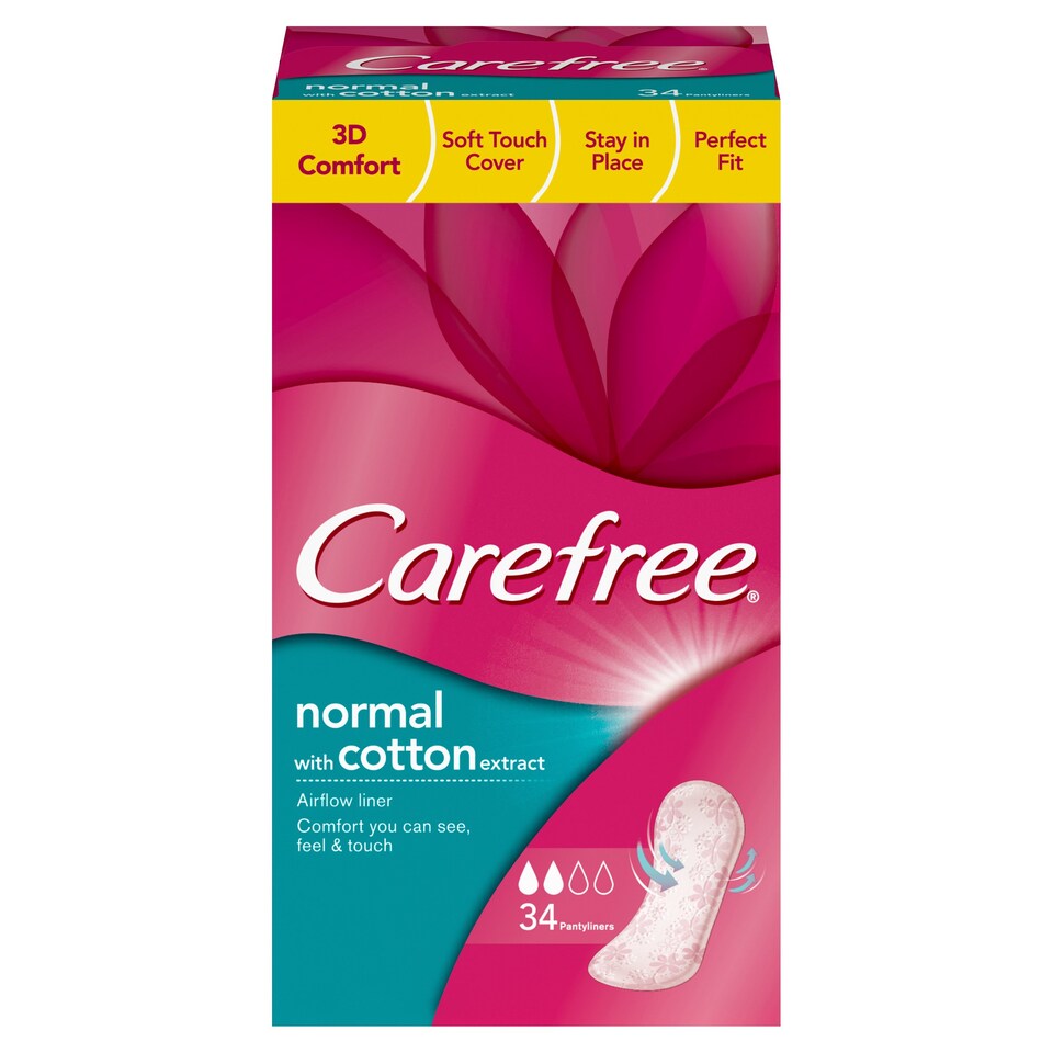image 1 of Carefree Pantyliners Unscented 34