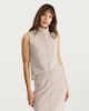 image 1 of F&F Seam Detail Roll Neck Sleeveless Co-ord Top in Cream