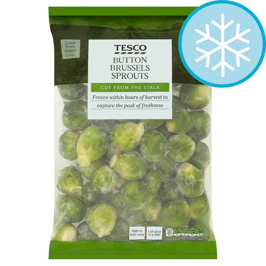 Tesco Frozen Button Brussels Sprouts 1Kg Tesco Groceries