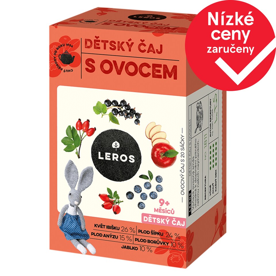 Leros Dětský čaj s ovocem 20 x 2g (40g)