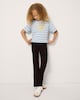 image 2 of F&F Girls Cotton Rich Ribbed Leggings in Brown