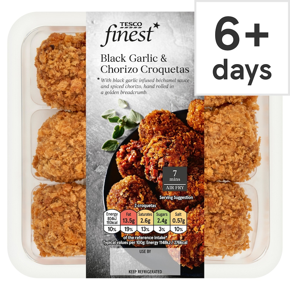 Tesco Finest Black Garlic & Chorizo Croquetas 210g