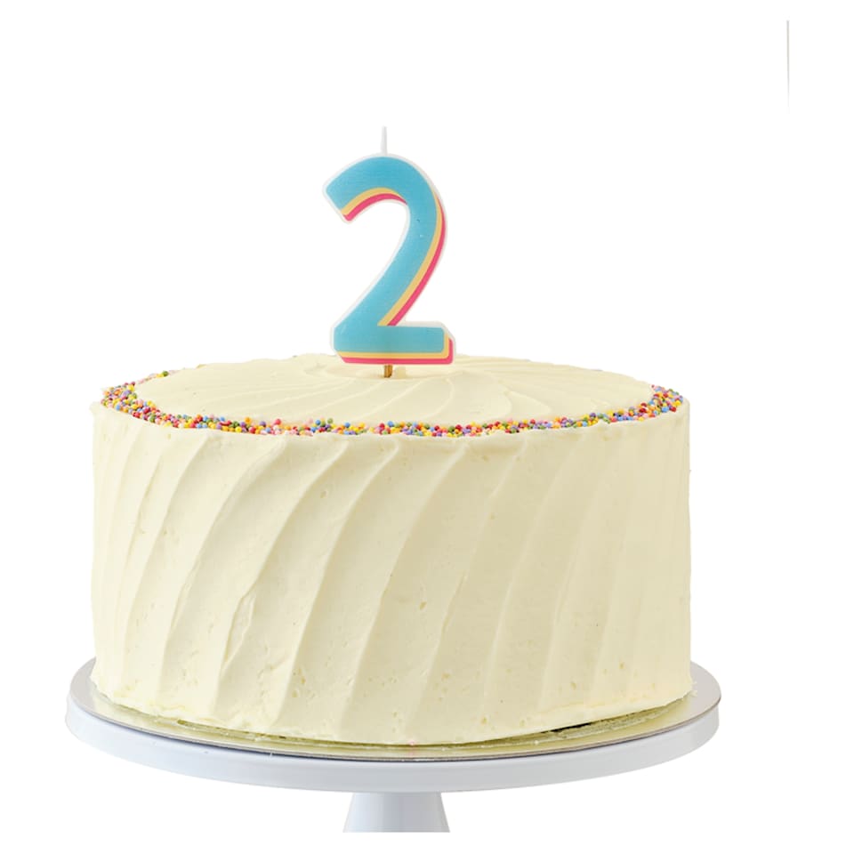 image 1 of Ginger Ray Rainbow Number 2 Candle