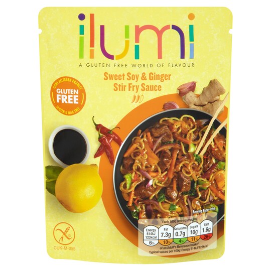 Ilumi Gluten Free Sweet Soy And Ginger Stir Fry Sauce 200G Tesco