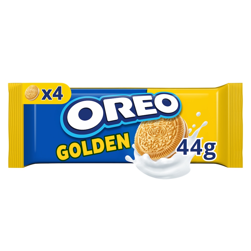 Oreo Golden vaníliaízű töltelékkel töltött keksz 44 g