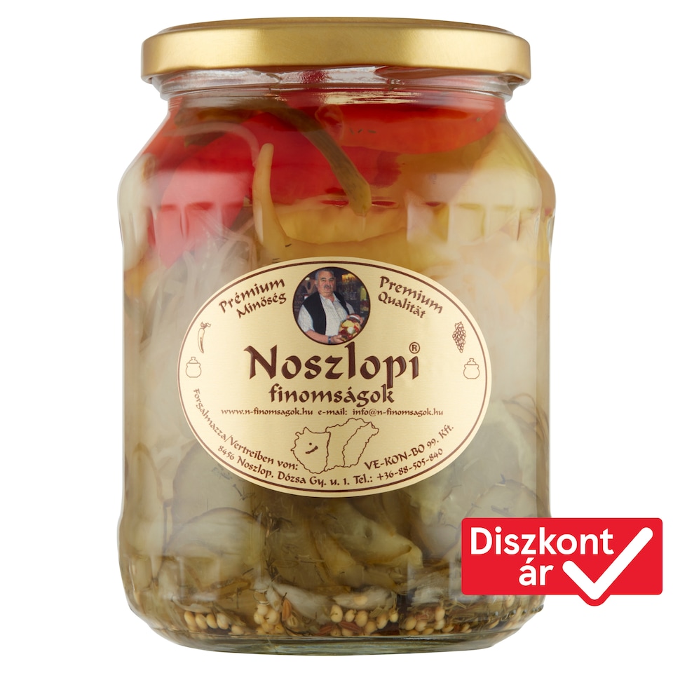 Noszlopi Finomságok Falusi ízek Magdus Nénitől csemege ecetes lében 700 g