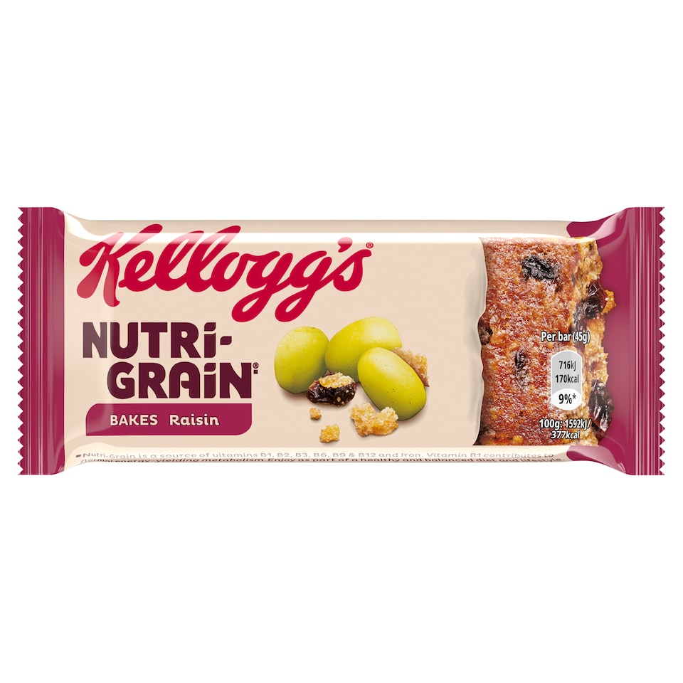 Kellogg's Nutri Grain Elevenses Bar Raisin 45G