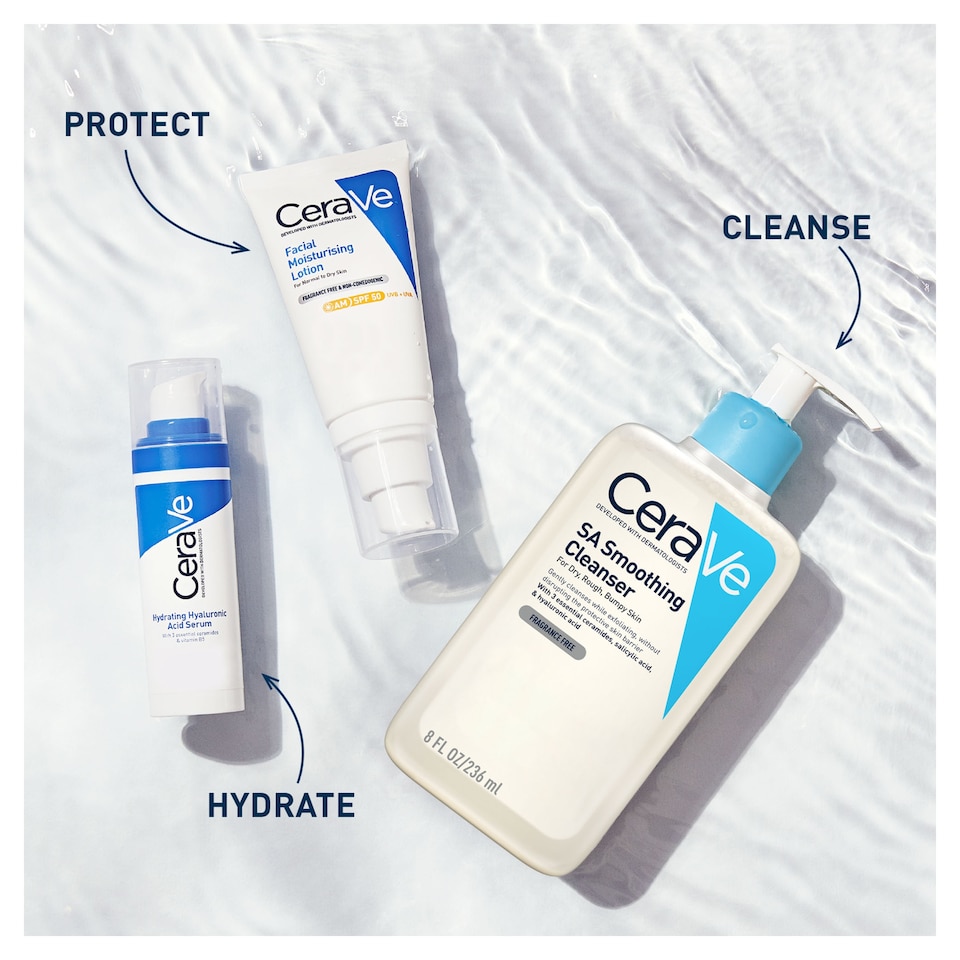 image 1 of CeraVe SA Smoothing Cleanser with Salicylic Acid for Dry, Rough & Bumpy Skin 236ml