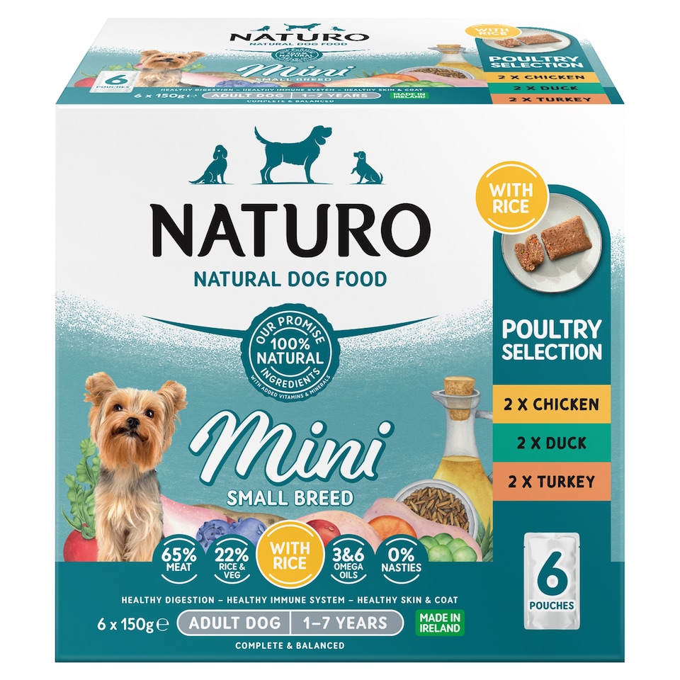 Naturo Mini Poultry Selection Adult Dog Food 6x150g