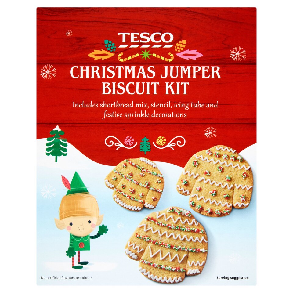 Tesco Christmas Jumper Biscuit Kit 194G
