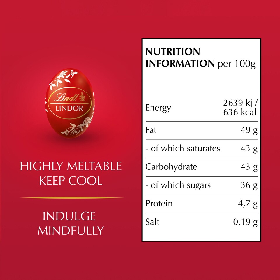 image 1 of Lindt LINDOR Filled Egg Milk 5 x 18g