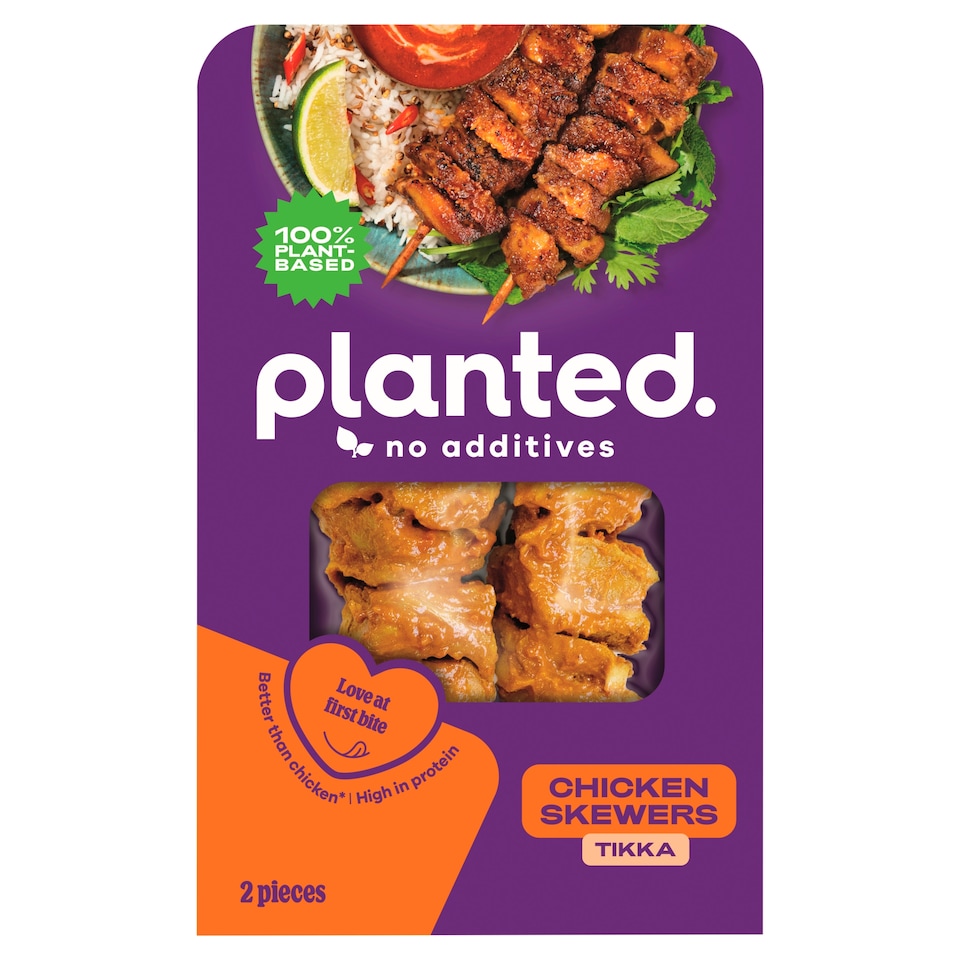 Planted 2 Chicken Tikka Skewers 200g