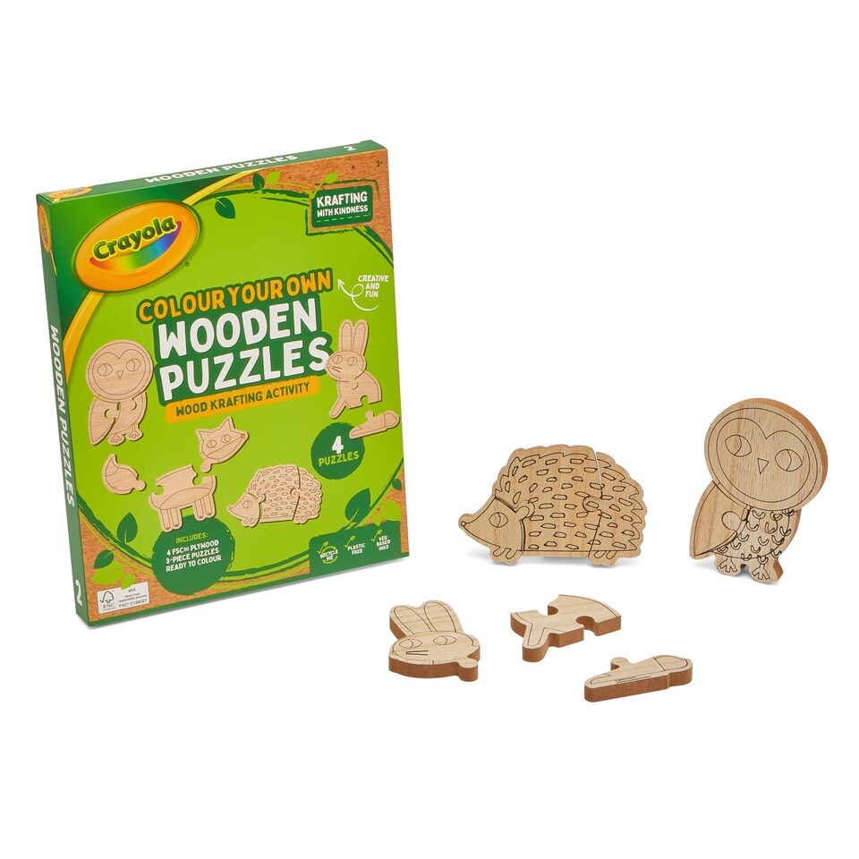 image 1 of Crayola 4 in 1 Wood Krafting - Woodland Activity Set