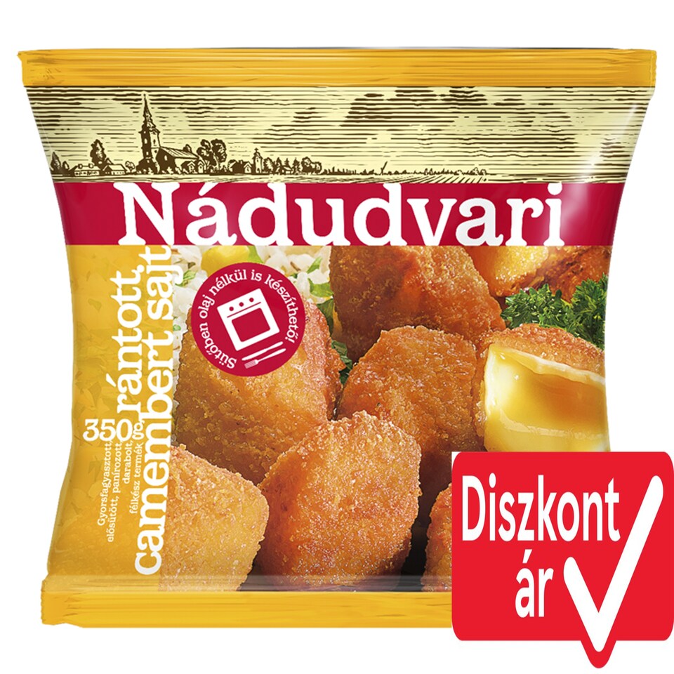 Nádudvari Quick-Frozen Breaded Camembert Cheese 350 g
