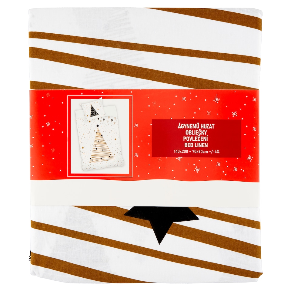 Karácsonyi mintás ágynemű huzat 140 x 200 cm  1. kép