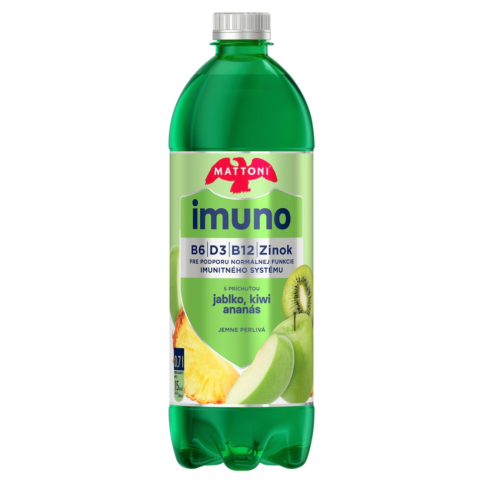 Mattoni Imuno s príchuťou jablko kiwi ananás jemne perlivá 0,7 l
