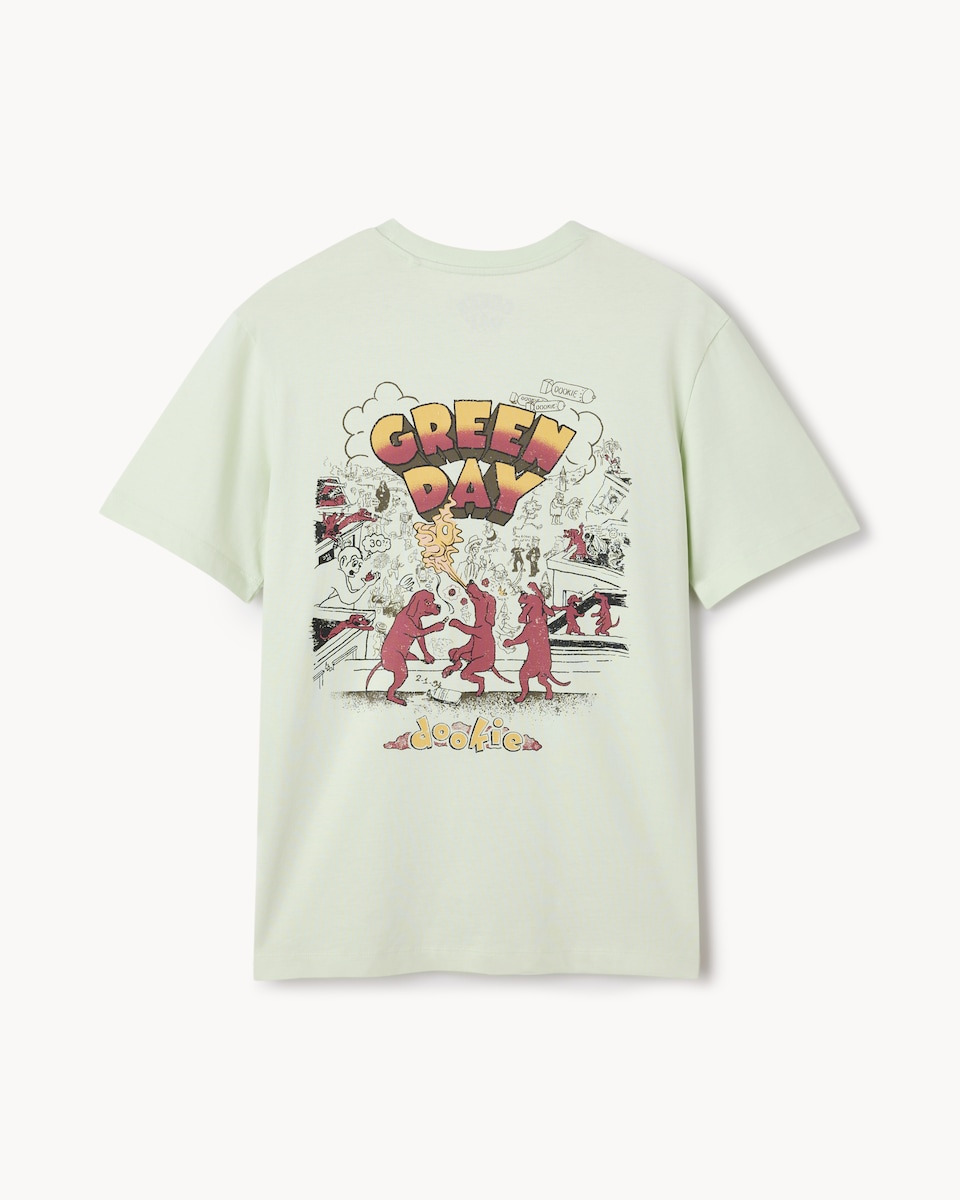 image 1 of Green Day Pure Cotton T-Shirt in Green