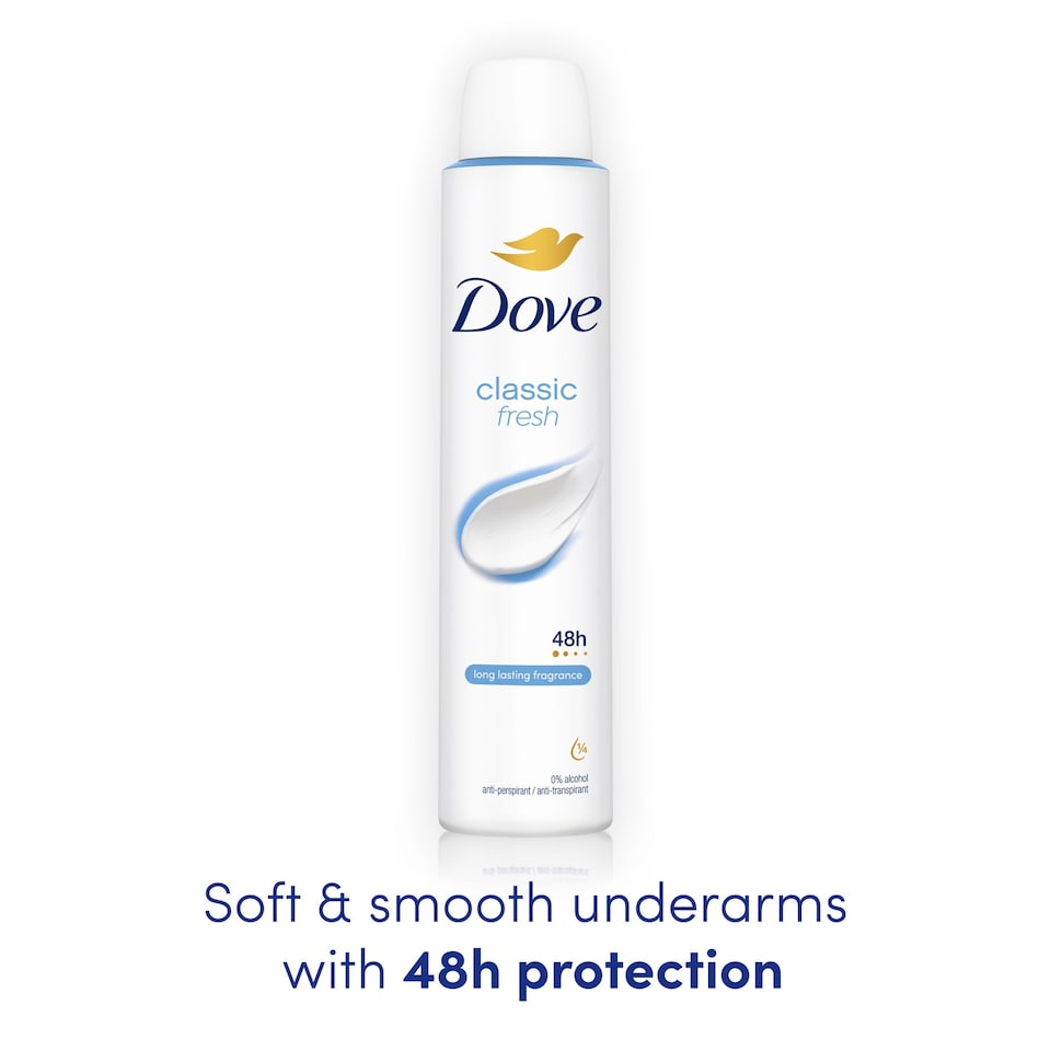 image 1 of Dove Women Classic 48h Antiperspirant Deodorant 200ml