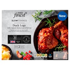 Tesco Finest Slow Cooked Duck Legs With Redcurrant Jus 525g Tesco Groceries