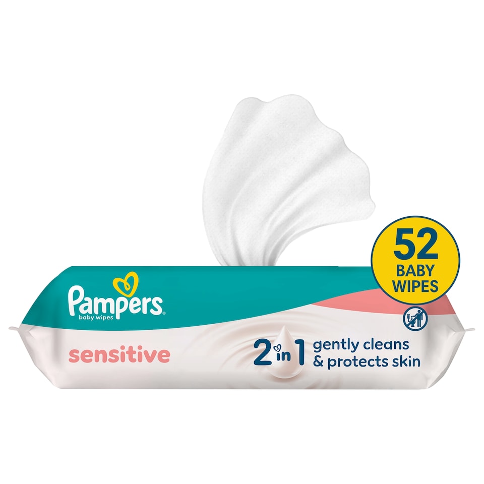 Pampers Fresh Clean Baby Nedves Törlőkendő, 4 Csomag x 52 Törlőkendő db Baba Nedves Törlőkendő  1. kép