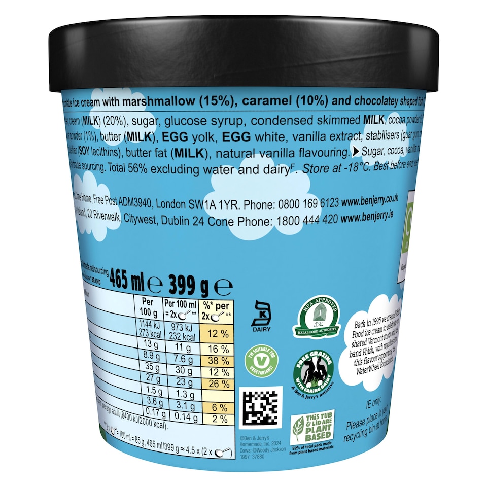 image 1 of Ben & Jerry's Phish Food Chocolate & Marshmallow Ice Cream Tub 465ml