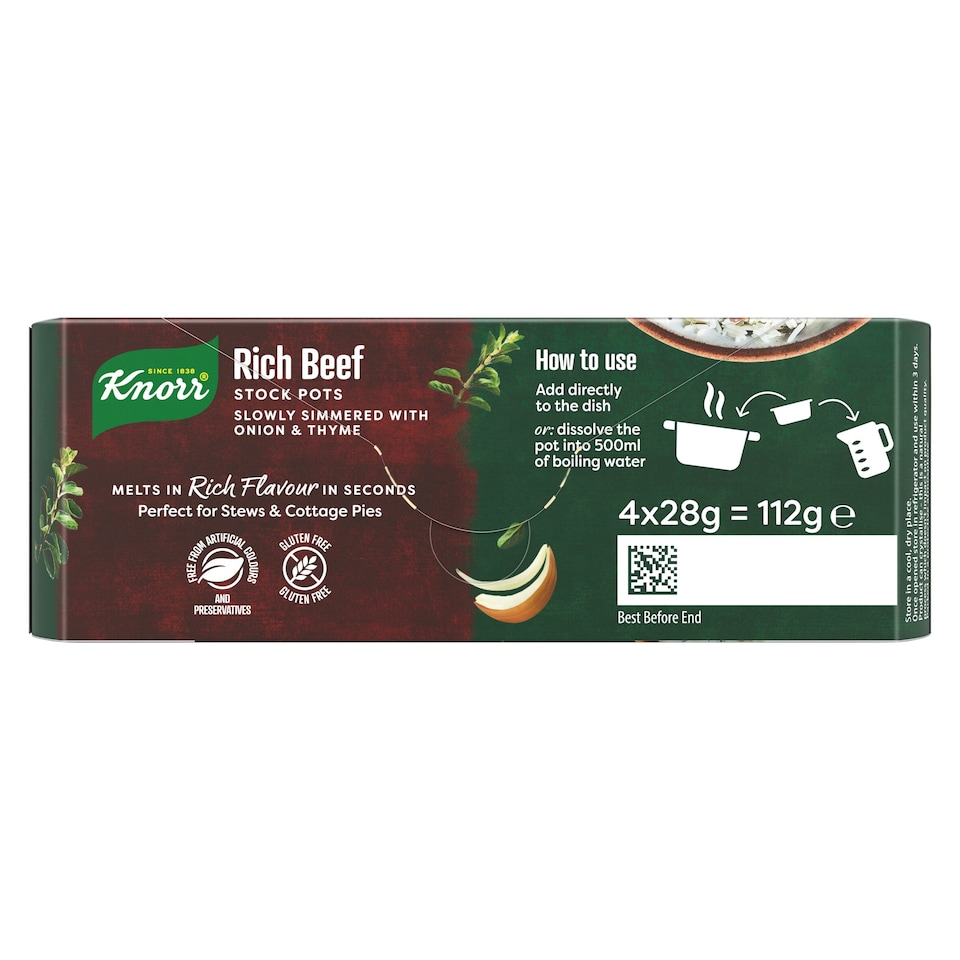 image 1 of Knorr Rich Beef Stock Pot 4 x 28g