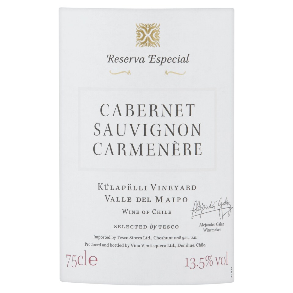 image 1 of Tesco Finest Cabernet Carmenere 75Cl