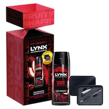 Lynx Cherry Spritz Fine Fragrance Bodyspray 150ml + Grooming Kit Cracker Gift Set