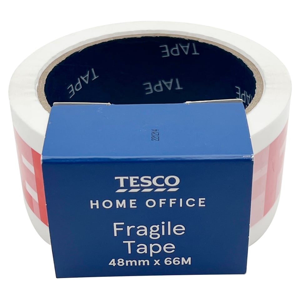 Tesco Safewrap Fragile Tape 48Mmx66m