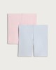 image 4 of F&F Girls 2-Pack Cotton Rich Ribbed Cycling Shorts in Multi Pink