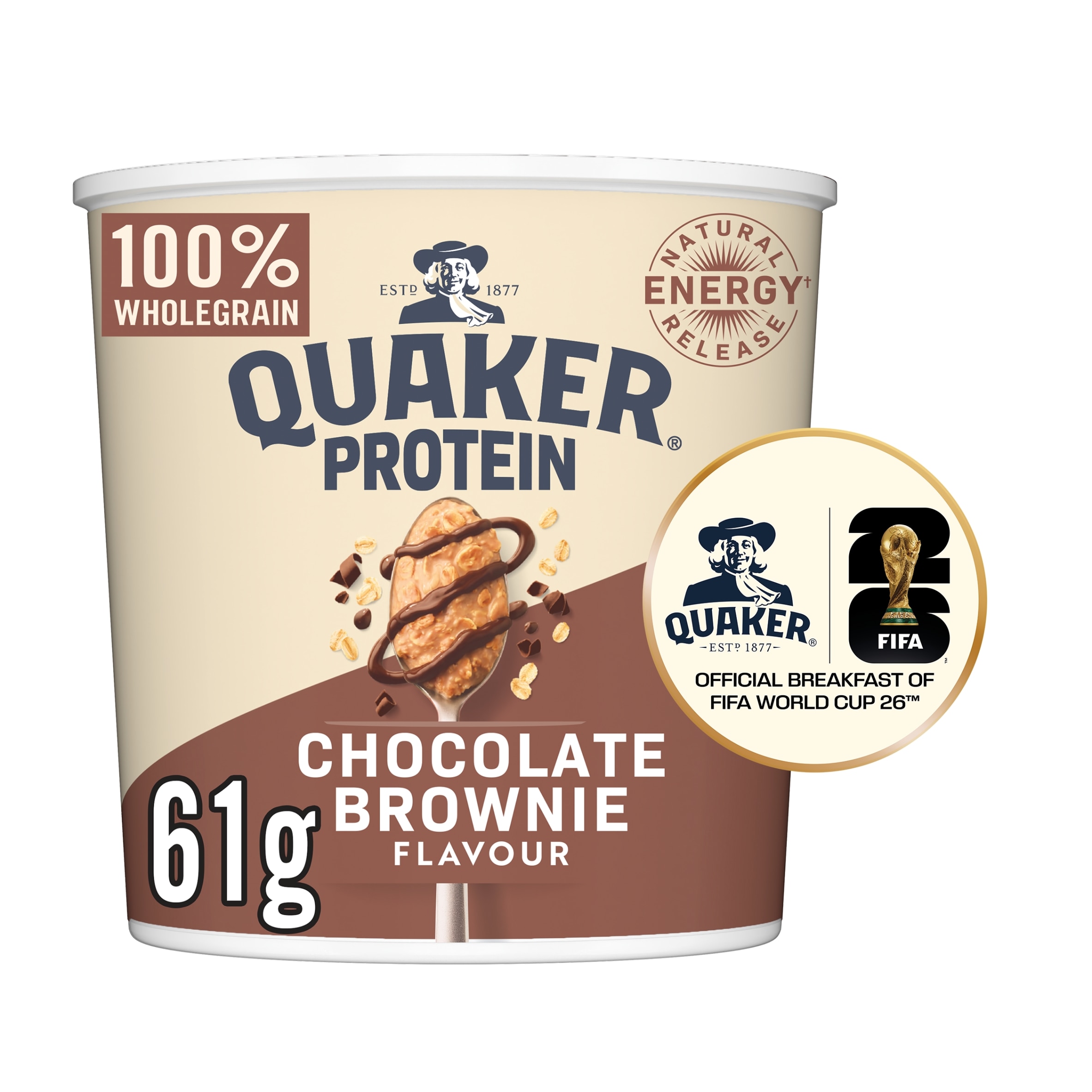 Quaker Oats High Protein Chocolate Brownie Porridge Pot 61g