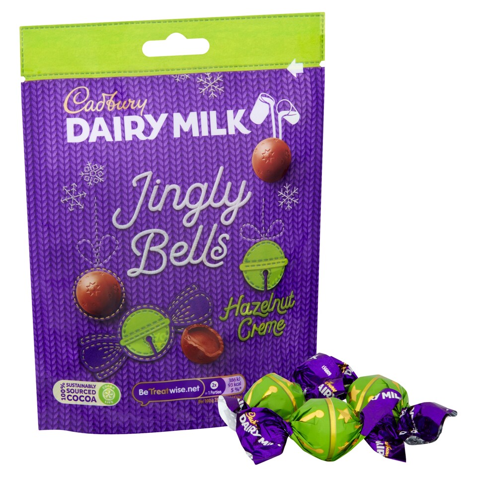 image 1 of Cadbury Jingly Bells Hazelnut Creme 73G