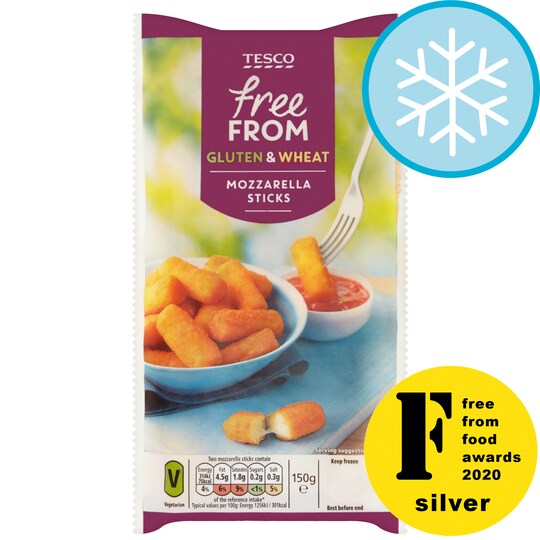 Tesco Free From Mozzarella Stick 150G Tesco Groceries
