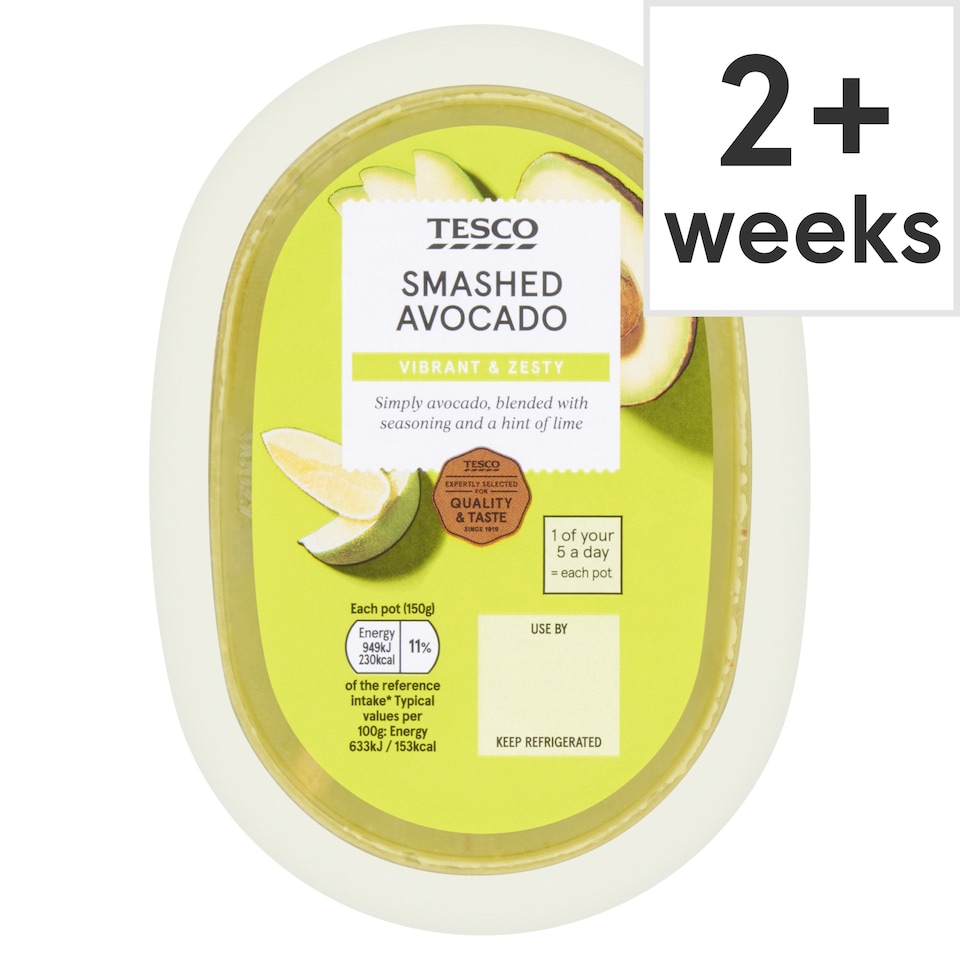 Tesco Smashed Avocado Vibrant & Zesty 150g
