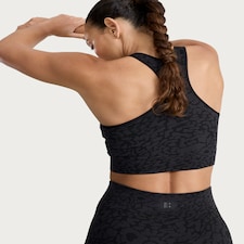 F&F Active Seamfree Medium Support Animal Print Sports Bra in Black